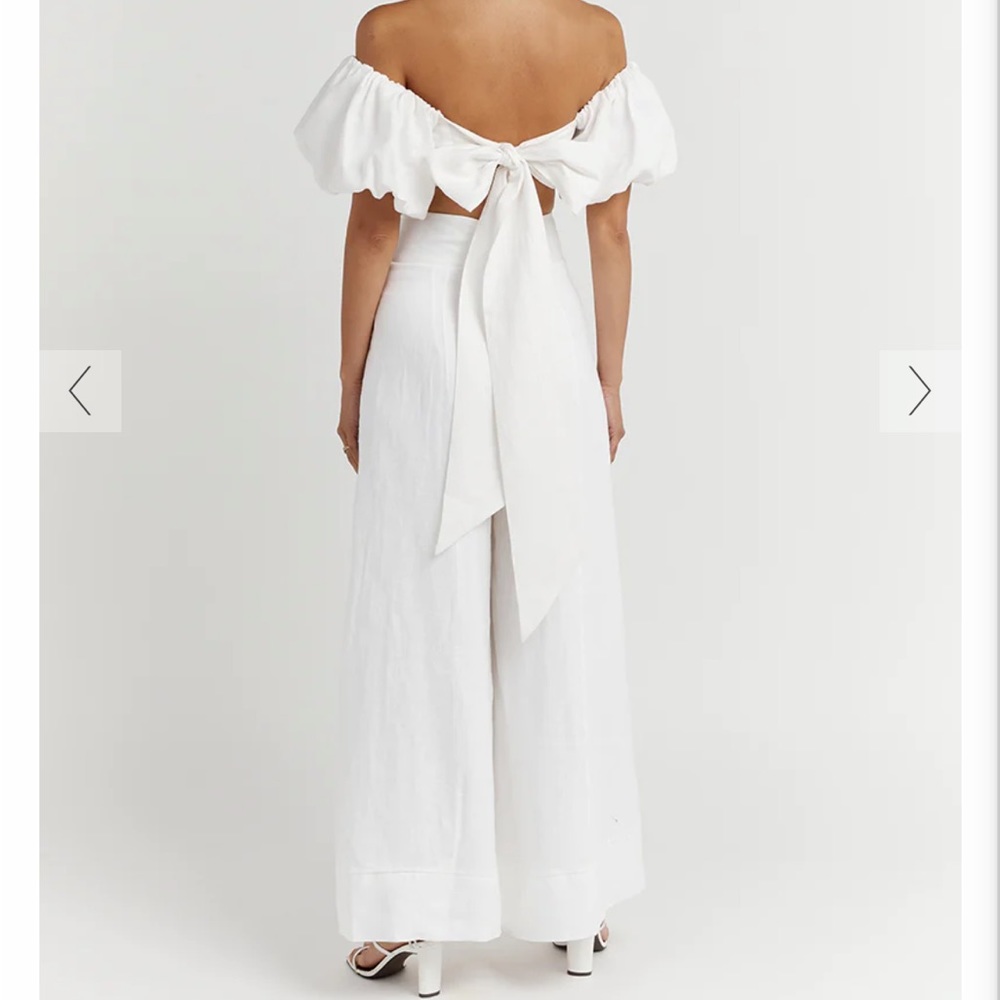 Dissh Aisle Linen Wide Leg Pants Trousers 4